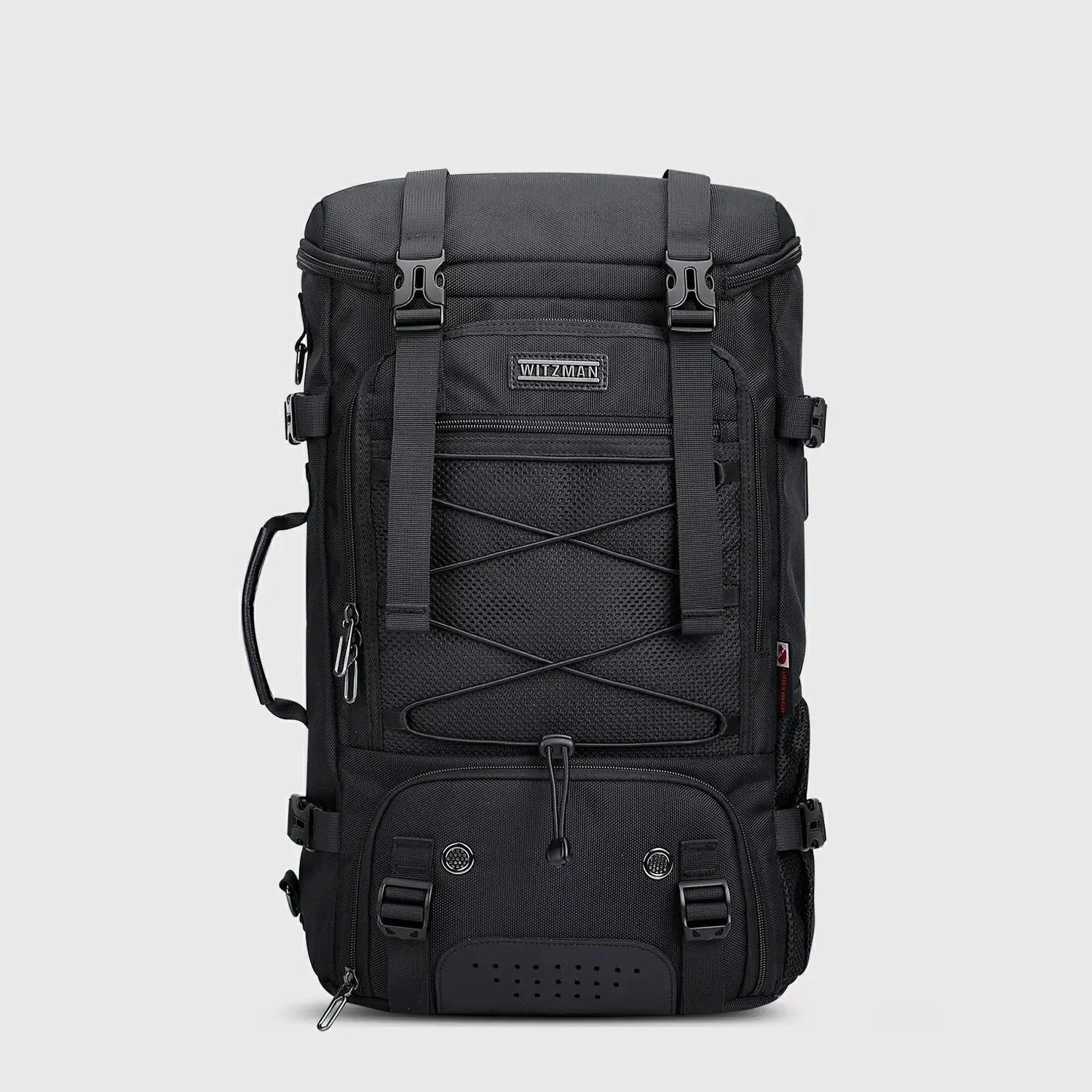 WITZMAN Men 3-in-1 Convertible Carry-On Travel Backpack with Shoe Compartment Black