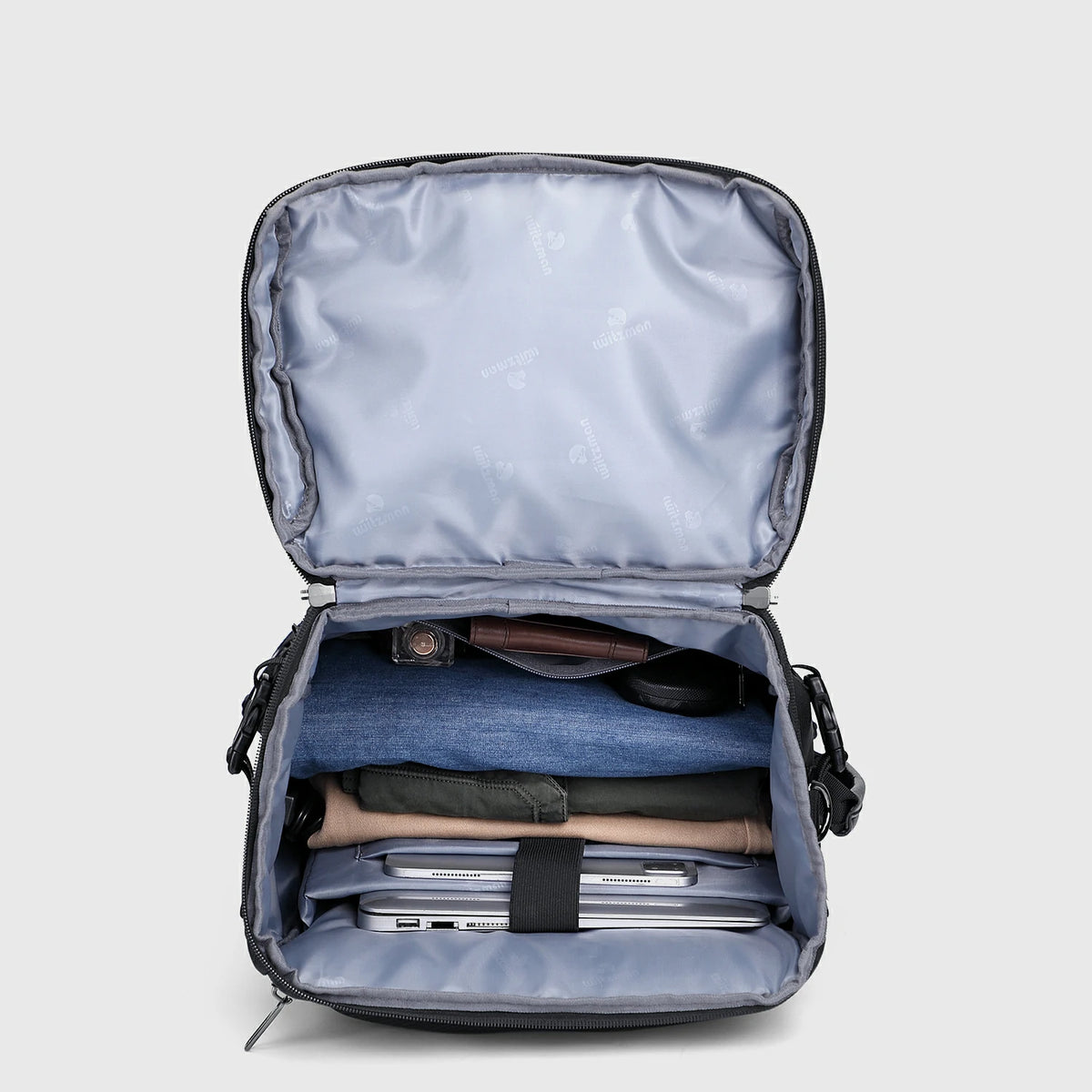 Men’S 3-in-1 Convertible Travel Backpack with Shoe Compartment, side handle detail