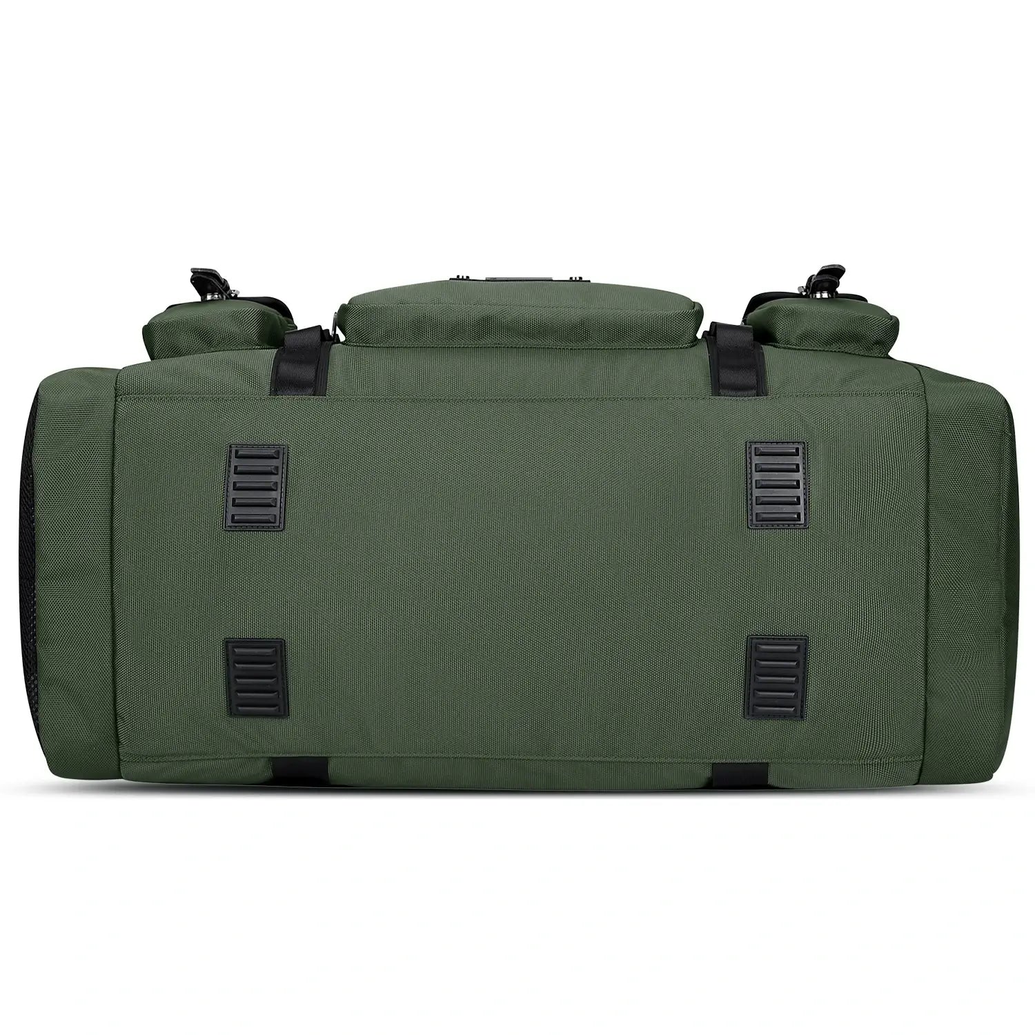 WITZMAN 54L army green travel duffel bag for men with shoe compartment and wet-dry pocket bottom
