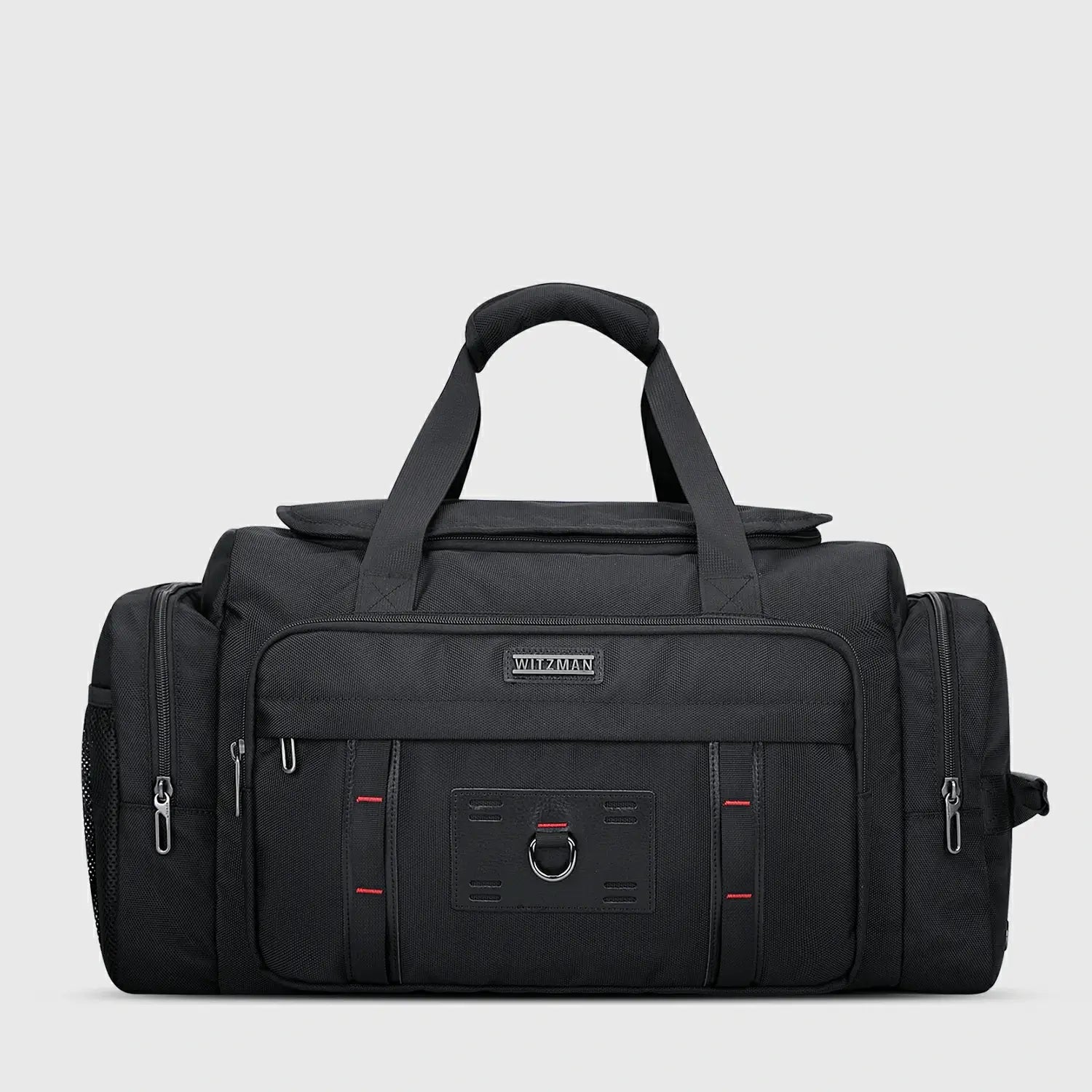 Travel Duffel Bag for Men Nylon Carry on Weekender Bag, three-quarter exterior angle