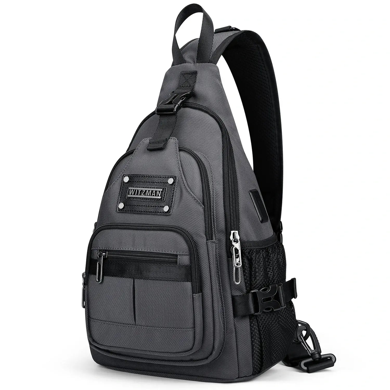 Casual Nylon Chest Bag Triangular Crossbody Sling Bags For Men B735