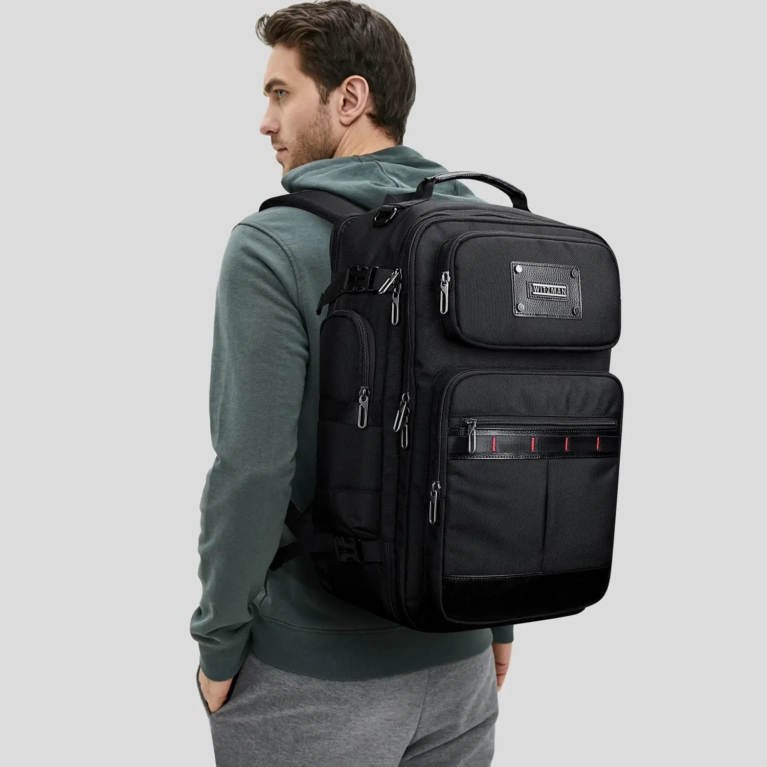 Men’s nylon travel backpack with TSA friendly suitcase-style opening Luggage Laptop Backpacks