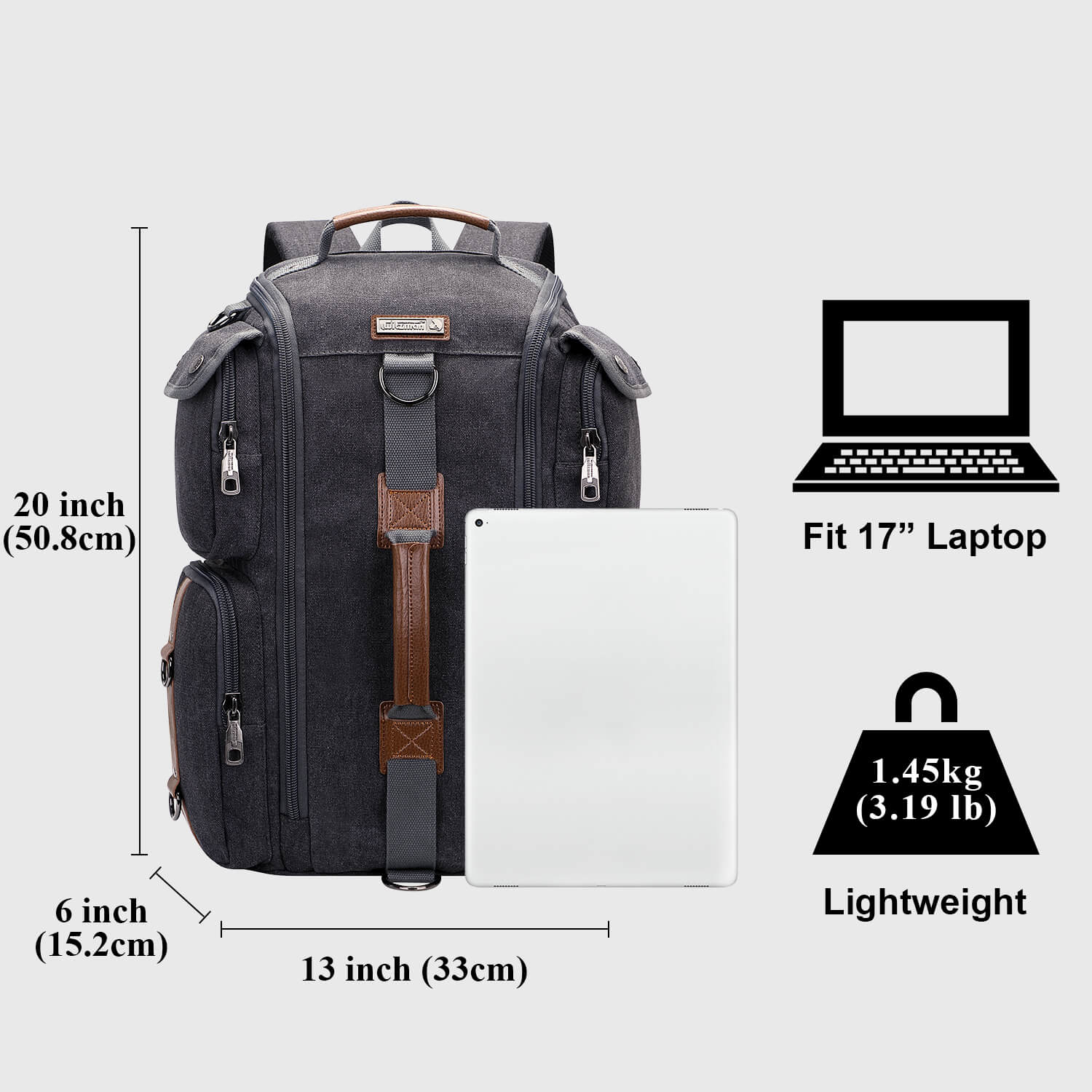 WITZMAN A6661-2 canvas duffel bag product view 10