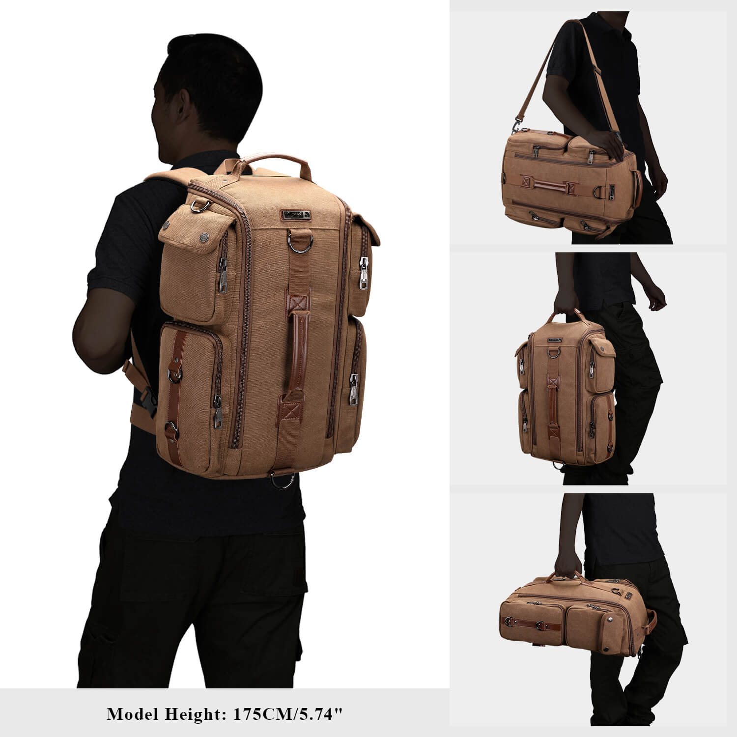 WITZMAN A6661-2 canvas duffel bag product view 6