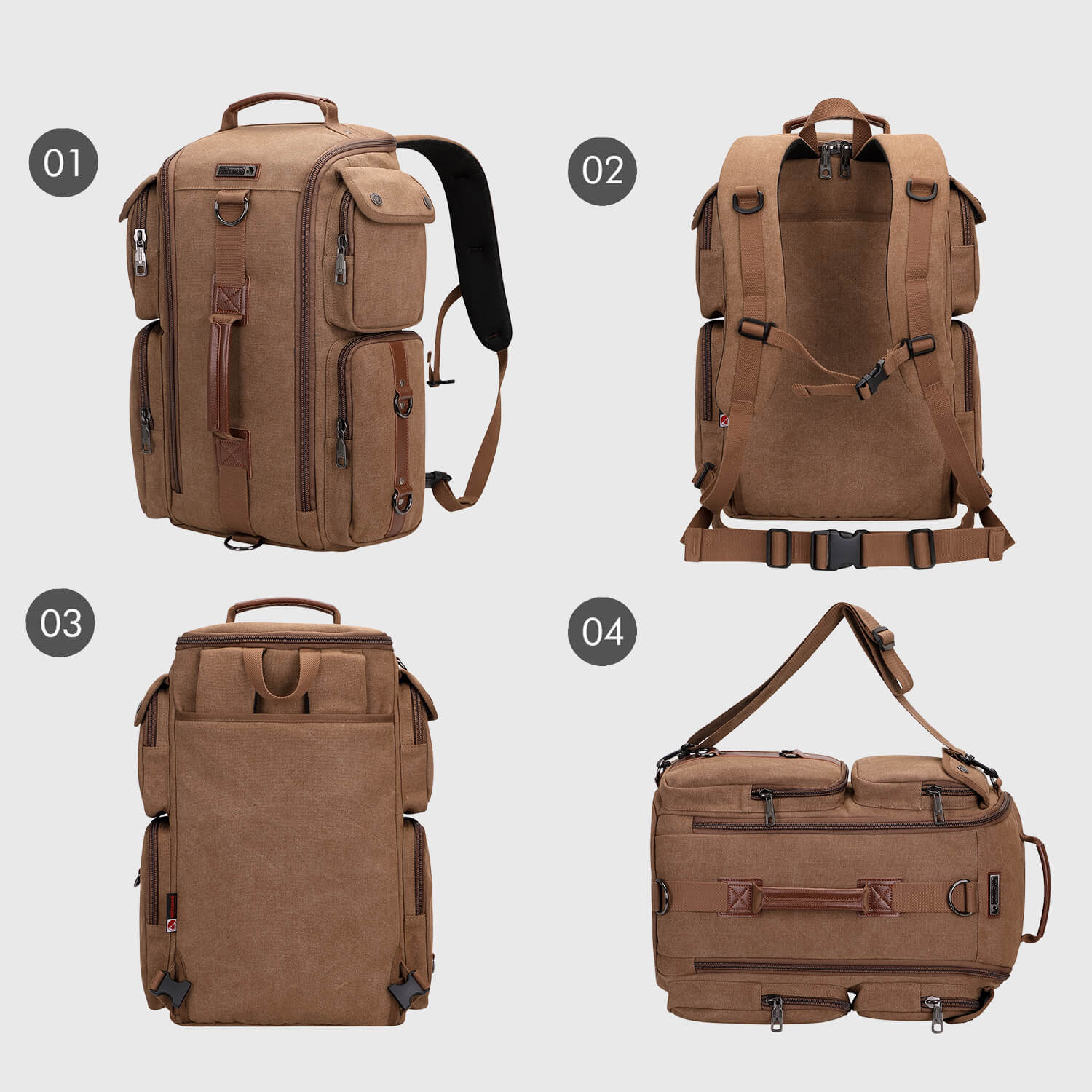 WITZMAN A6661-2 canvas duffel bag product view 5