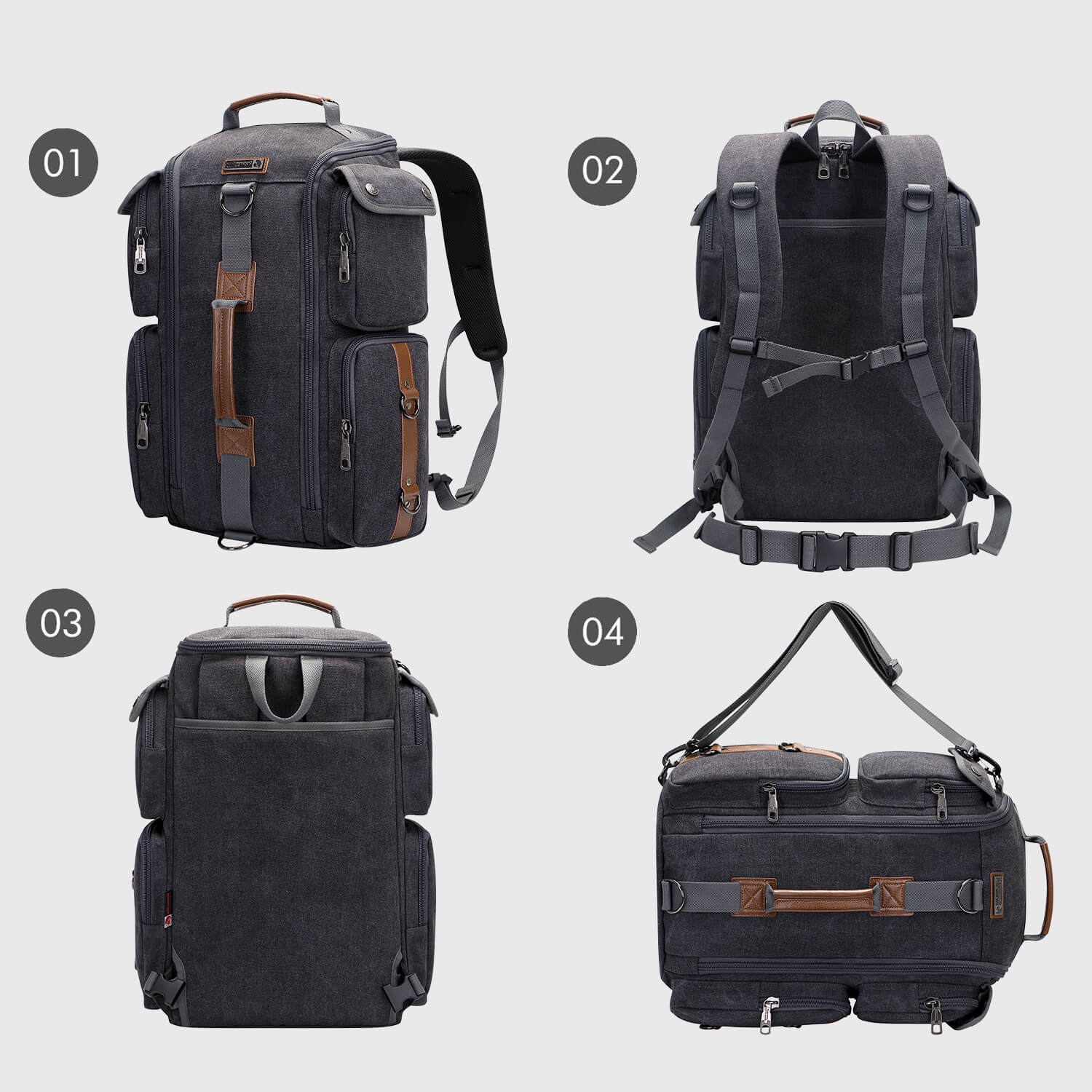 WITZMAN A6661-2 canvas duffel bag product view 12