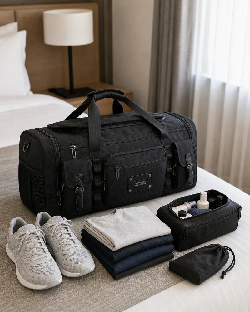 How to Pack Shoes, Clothes, and Toiletries in One Duffel Bag