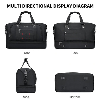 Travel Duffle Bags for Men Weekender Bags With Toiletry Bag Sets black