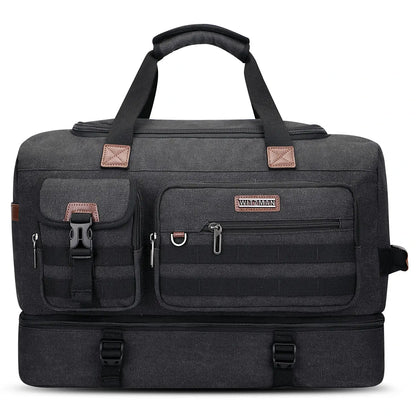 Classic Vintage Canvas Duffel Bag with Toiletry Set A8010-2