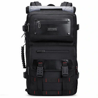 WITZMAN 45L convertible nylon travel backpack for men with USB port and multiple compartments b685