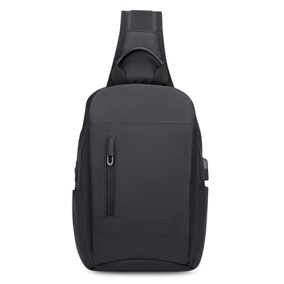 Black Nylon Sling Bag for Men Crossbody Bags