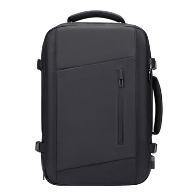 Black Nylon Waterproof Travel Laptop Backpack