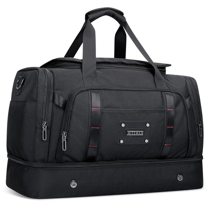 WITZMAN B720 men’s large nylon duffel bag with double-layer shoe compartment - main