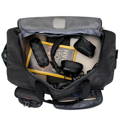 Classic Vintage Canvas Duffel Bag with Toiletry Set A8010-2