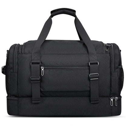 Double-Layer Duffel Bag Modern Split-Level Design with Bottom Shoe Compartment B723