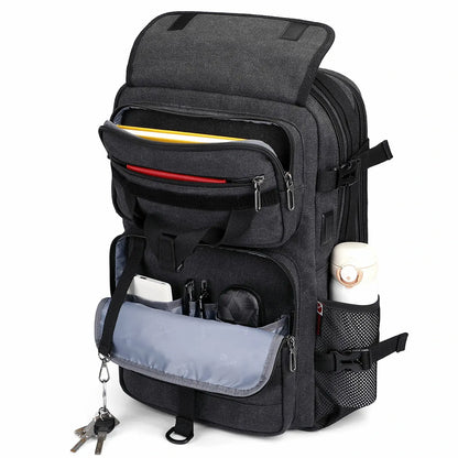 Men’s Canvas Travel Backpack TSA Vintage Carry-On Bag A8012