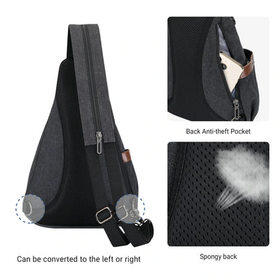 a8004 Canvas Sling Bag for Men Women #color_black