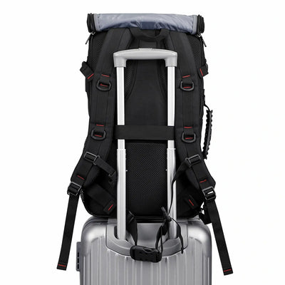 WITZMAN 45L convertible nylon travel backpack for men with USB port and multiple compartments b685