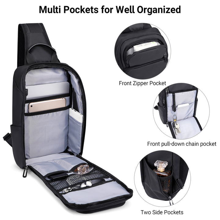 Sling Bag for Men Small Lightweight Travel Daypack