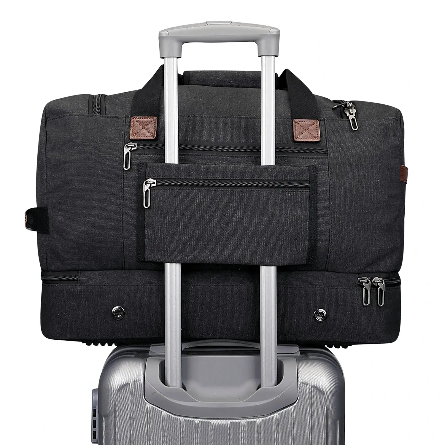 Classic Vintage Canvas Duffel Bag with Toiletry Set A8010-2