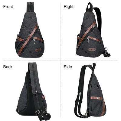 a8004 Canvas Sling Bag for Men Women #color_black