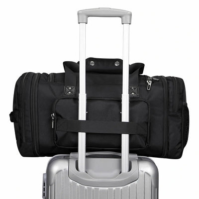 Duffel Bag Nylon Large Gym Weekender Bag With Shoe Compartment black