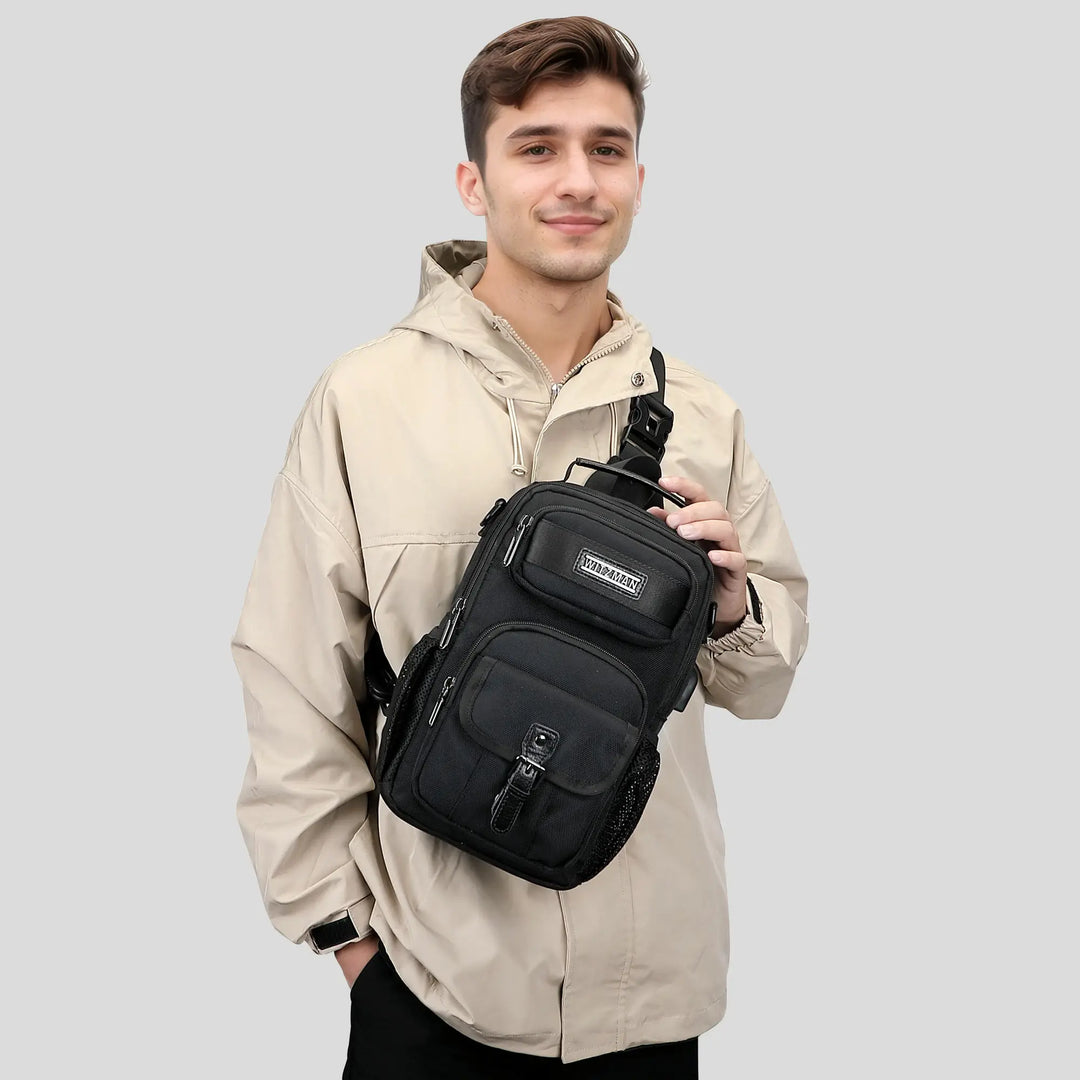 Mens sling bag backpack on sale
