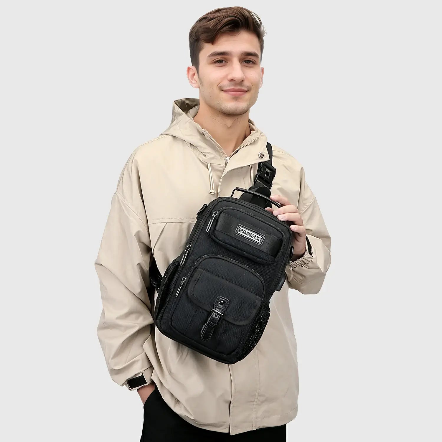 WITZMAN B698 nylon sling bag product view 10