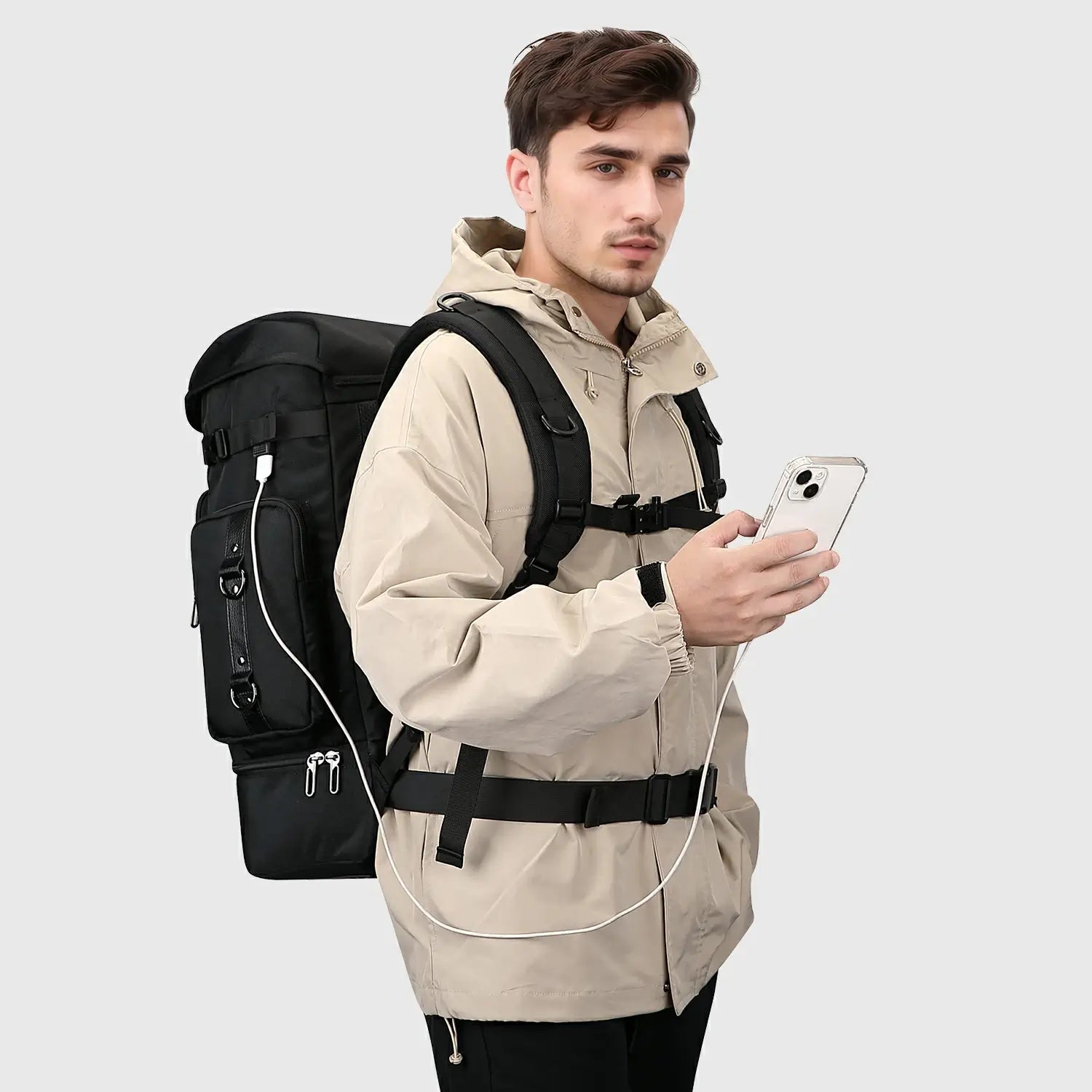 Witzman Men Travel Backpack With Shoe Compartment B691 product view 11