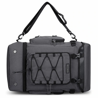 40L Nylon Travel Backpack With Shoe Compartment b691 sliver gray