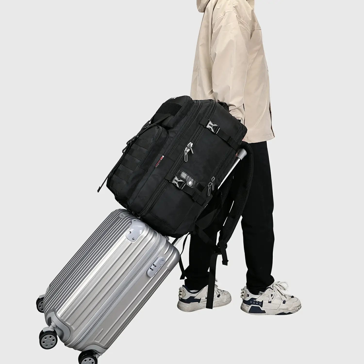 WITZMAN B688 40L nylon travel backpack product view 13