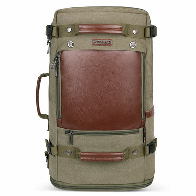 Travel Luggage Canvas Backpack for Men 22.5 inch green Rucksack