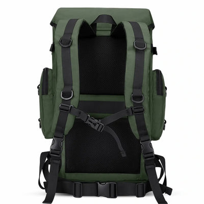40L Nylon Travel Backpack With Shoe Compartment b691 amry green pack