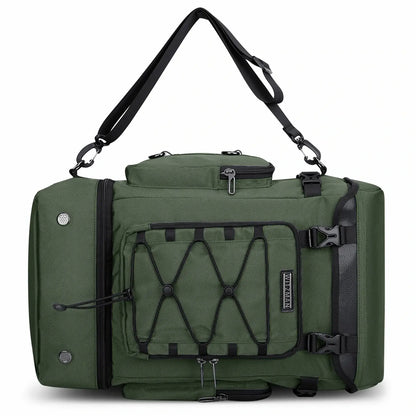 40L Nylon Travel Backpack With Shoe Compartment b691 amry green pack