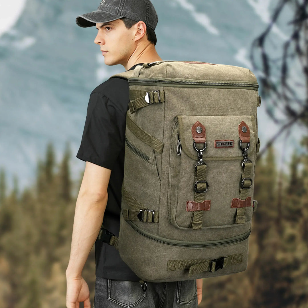 Travel Backpack for Men Canvas Carry on Luggage Rucksack WITZMAN
