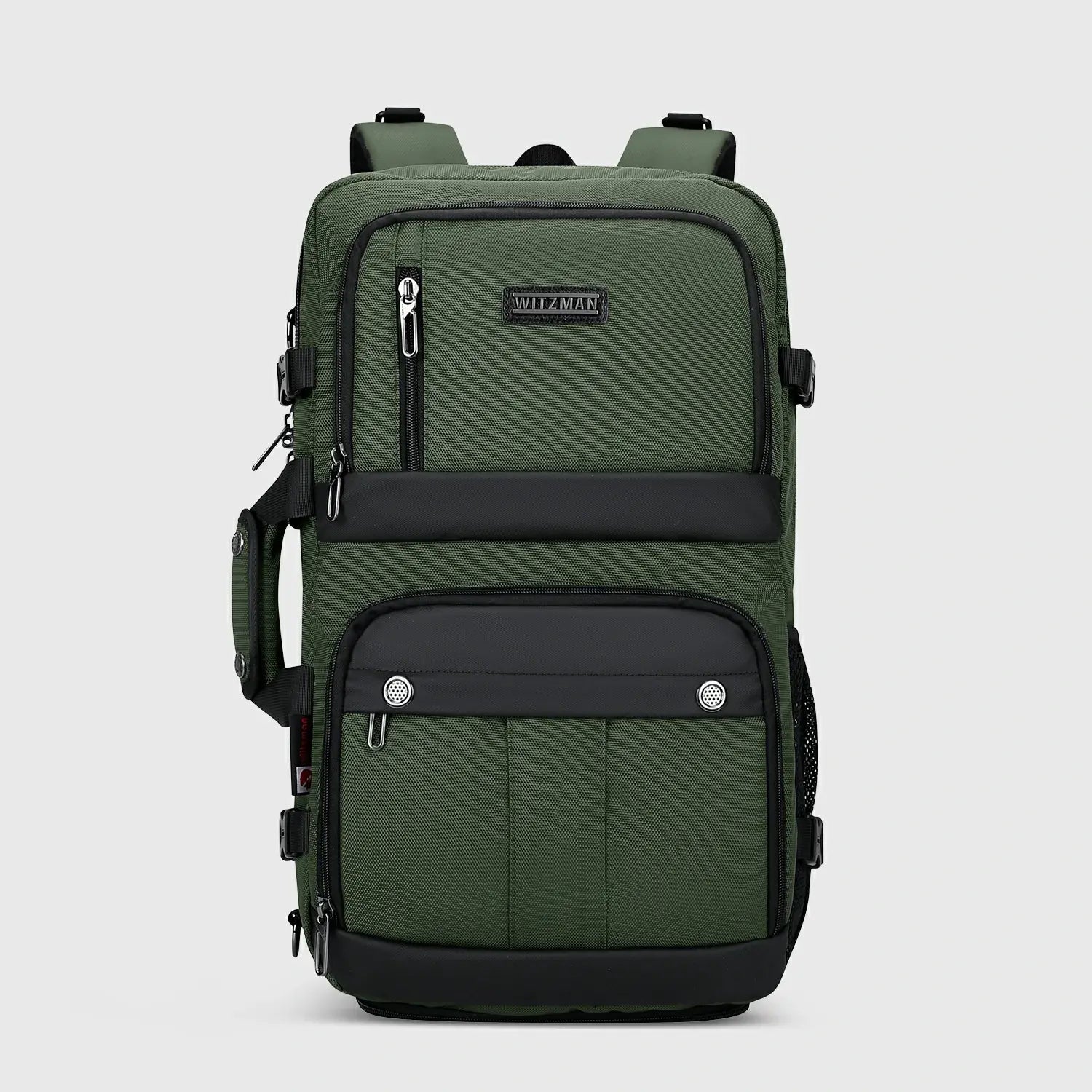 Army Green WITZMAN B683 nylon travel backpack product view