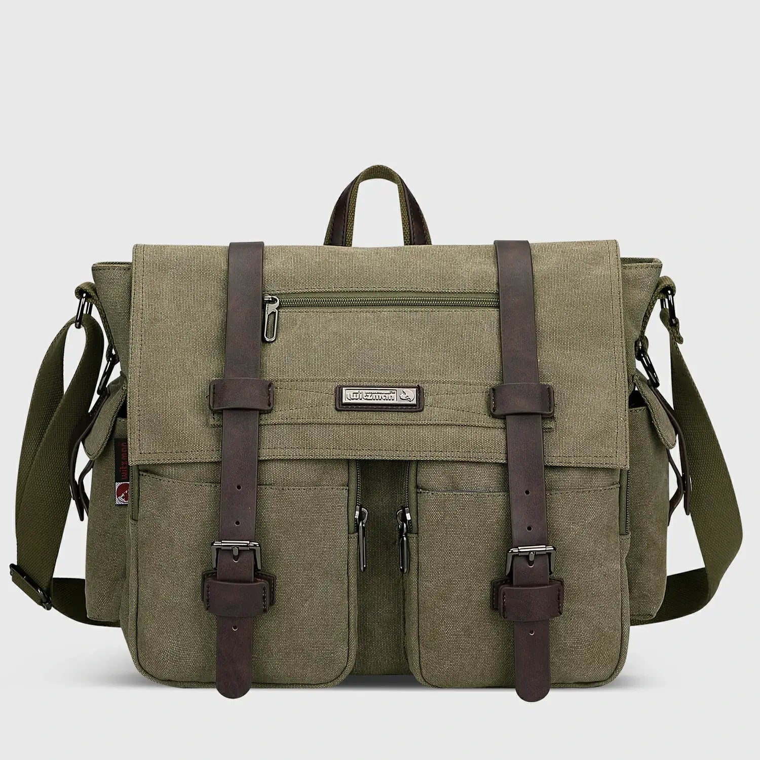 postman bag for men green messenger bag witzman large carry on canvas bag #color_green
