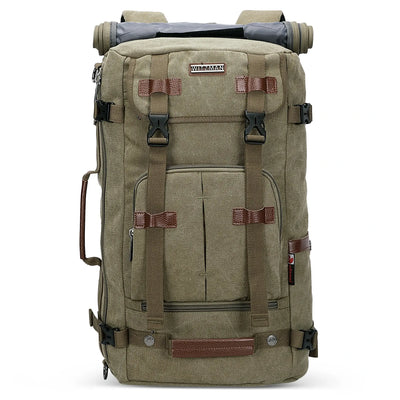 green canvas travel backpack | witzman a519-2 #color_green