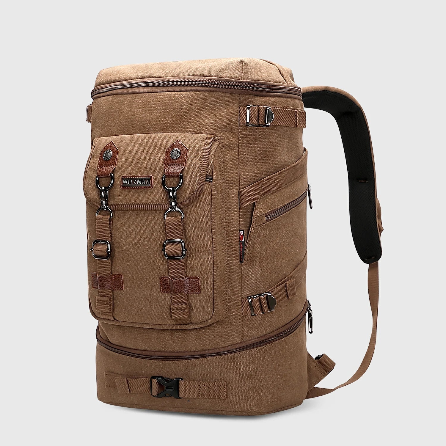 vintage Canvas Carry on Travel Backpack brown a568-2