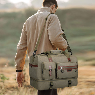 Fashion Vintage Canvas Large Travel Bag duffle bags witzman a8010 #color_green