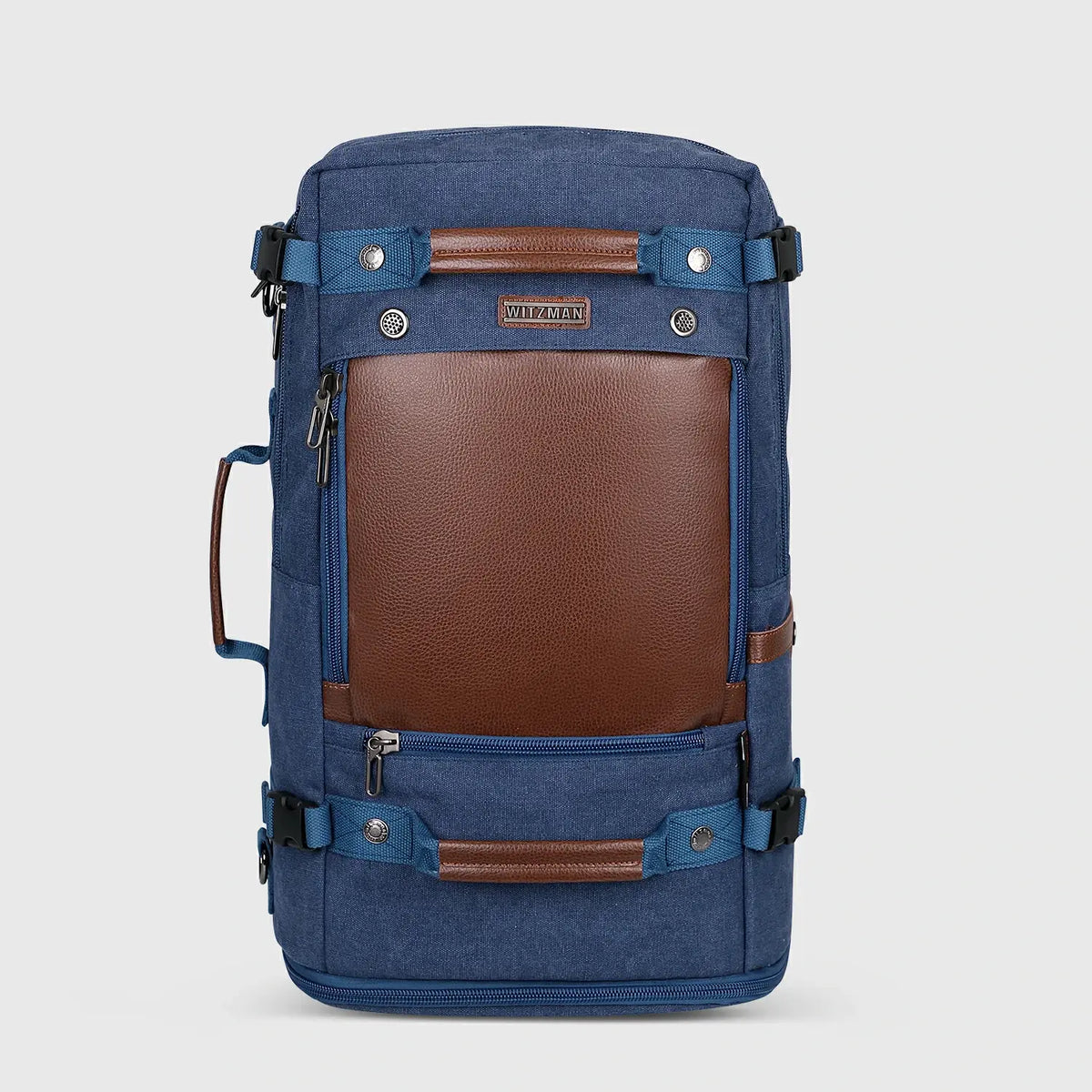 Classic Blue WITZMAN A2021-2 canvas travel backpack product view