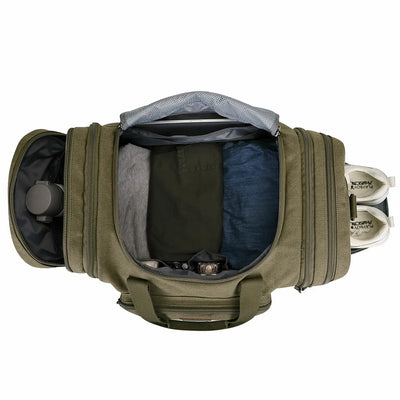 witzman Mens Fashion Large GREEN Canvas Travel Duffle Bags best carry-on bag for international travel #color_green