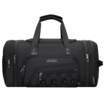 Duffel Bag Nylon Large Gym Weekender Bag With Shoe Compartment black