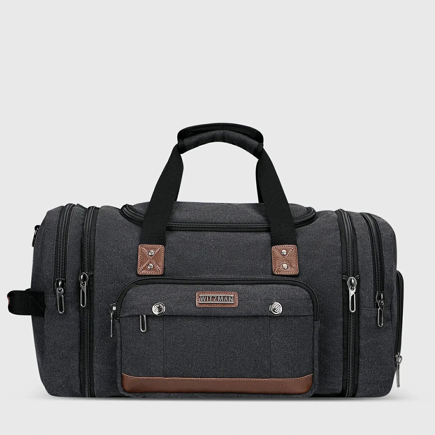 witzman black Mens Fashion Large Canvas Travel Duffle Bags best carry-on bag for international travel