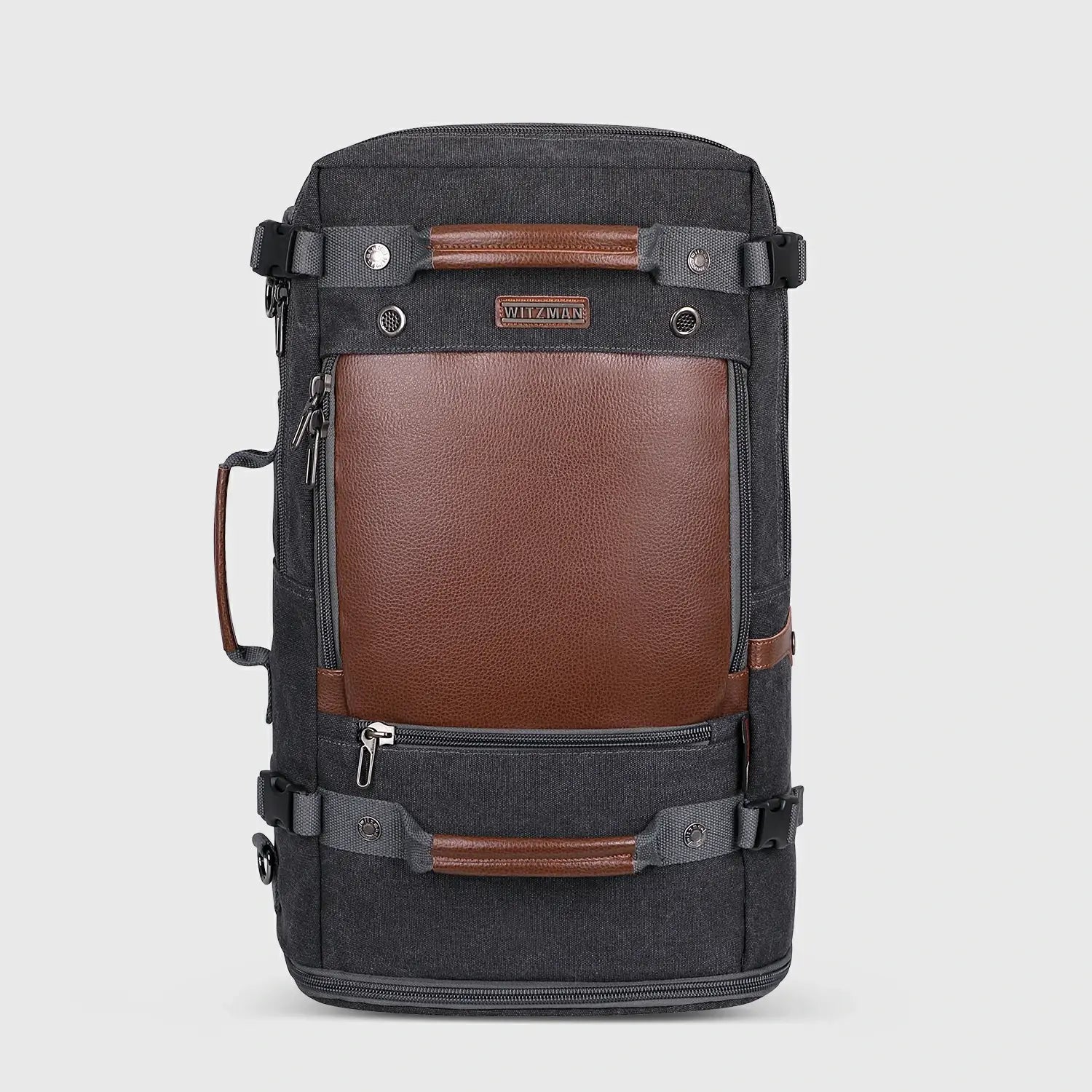Travel Luggage Canvas Backpack for Men 22.5 Inch, three-quarter exterior angle