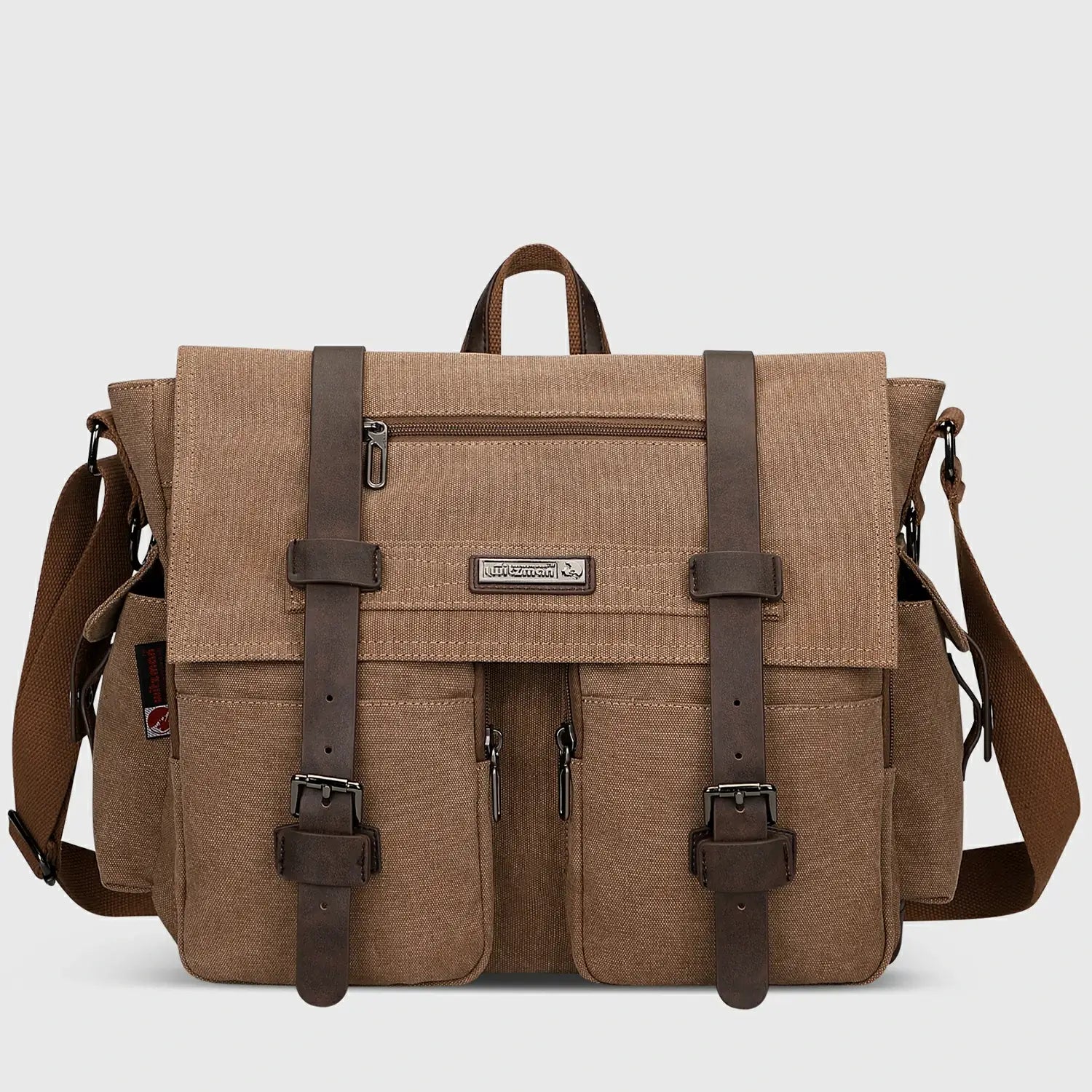 witzman vintage postman bag canvas for men brown business messenger bags a8007 large for men
