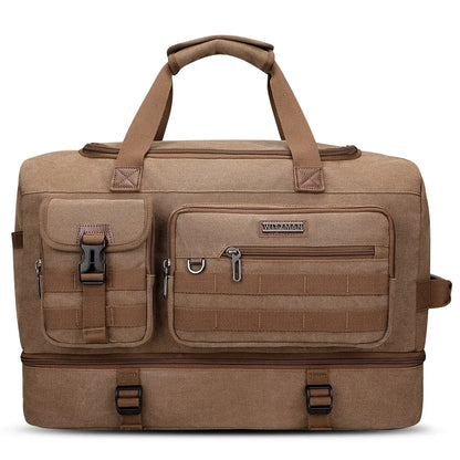 Classic Vintage Canvas Duffel Bag with Toiletry Set A8010-2