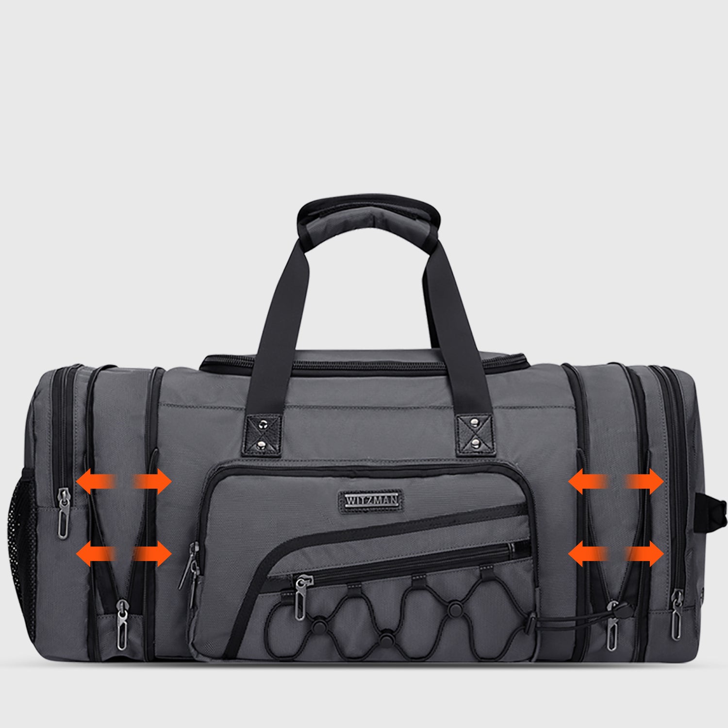 Silvery Grey WITZMAN B695 nylon duffel bag product view