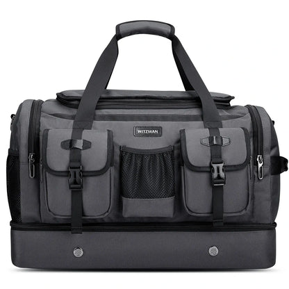 Double-Layer Duffel Bag Modern Split-Level Design with Bottom Shoe Compartment B723