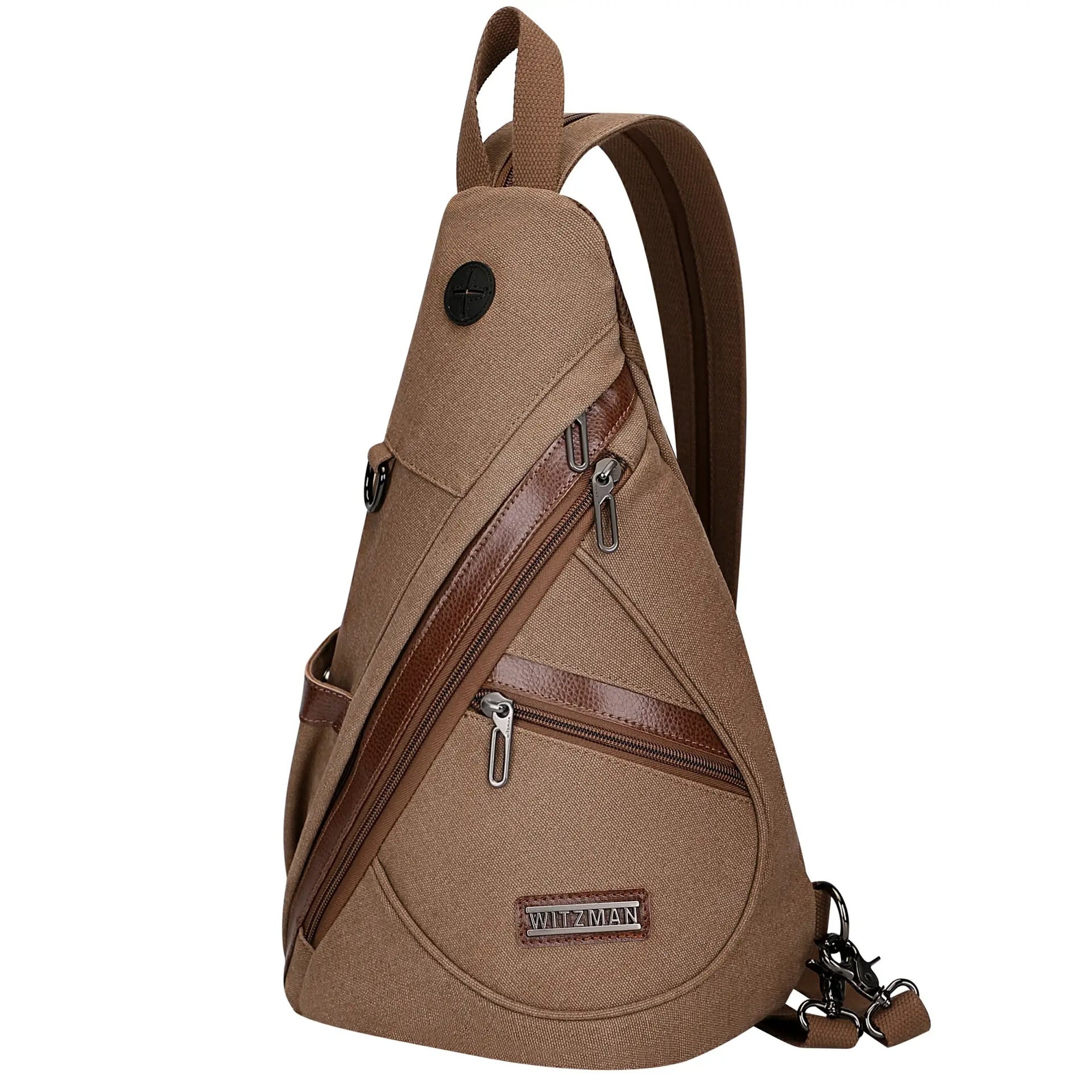 Canvas Sling Bag for Men Crossbody Vintage Travel Backpack | WITZMAN